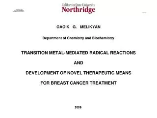 Topology of Organometallic Radicals