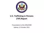 U.S. Trafficking in Persons (TIP) Report
