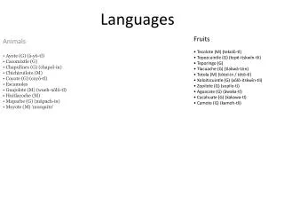 languages