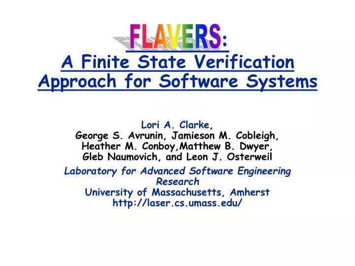 a finite state verification approach for software systems