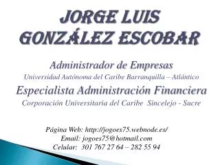 jorge luis gonz lez escobar