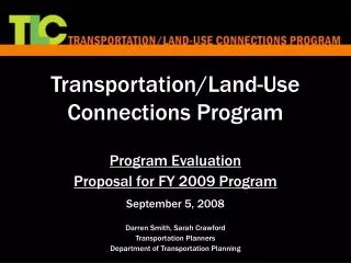 Transportation/Land-Use Connections Program