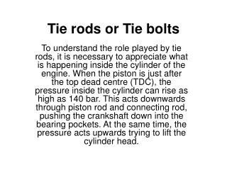 Tie rods or Tie bolts