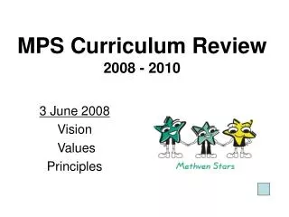 MPS Curriculum Review 2008 - 2010