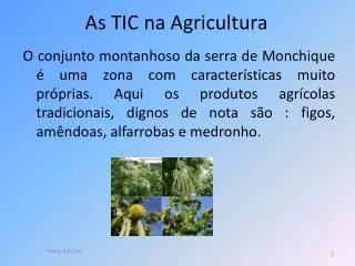 as tic na agricultura