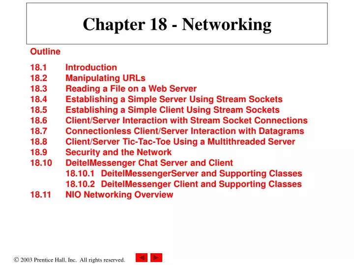 chapter 18 networking