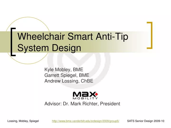 wheelchair smart anti tip system design