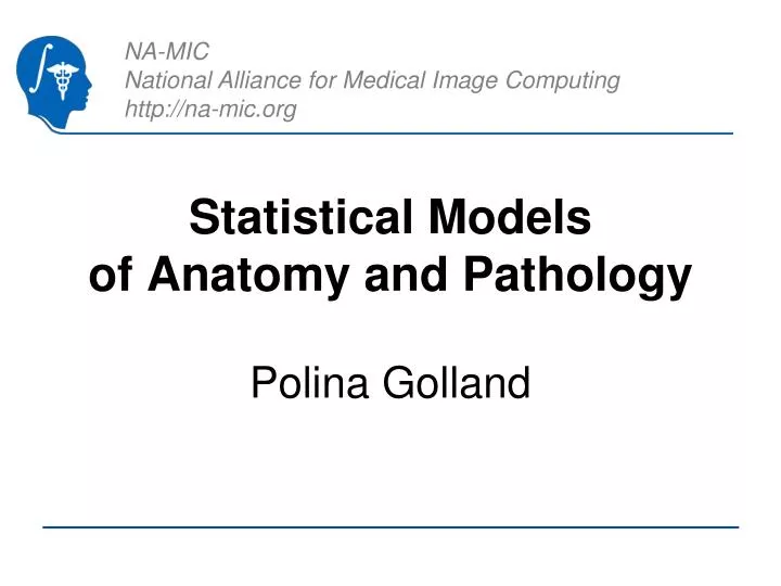 statistical models of anatomy and pathology