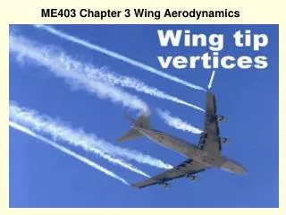 ME403 Chapter 3 Wing Aerodynamics