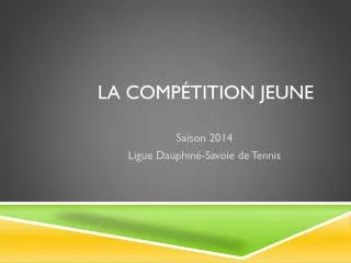 la comp tition jeune