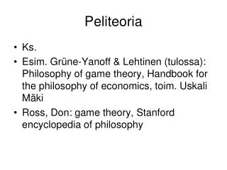 peliteoria