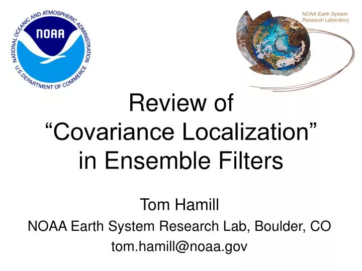 review of covariance localization in ensemble filters