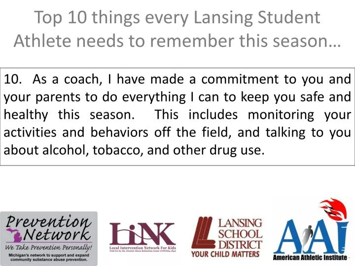 top 10 things every lansing student athlete needs to remember this season