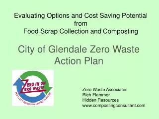 Evaluating Options and Cost Saving Potential from Food Scrap Collection and Composting