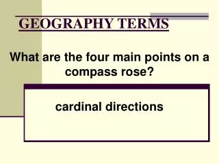 GEOGRAPHY TERMS