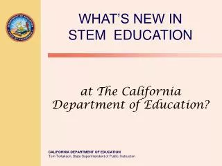 at The California Department of Education?