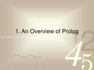 1. An Overview of Prolog