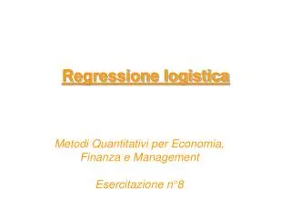 regressione logistica