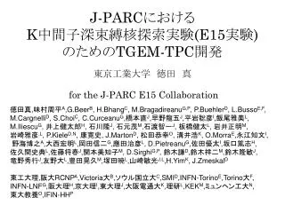 j parc k e15 tgem tpc