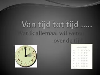 van tijd tot tijd