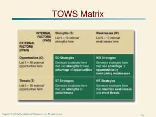 TOWS Matrix