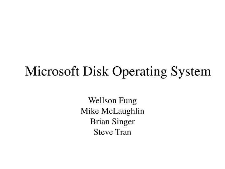 microsoft disk operating system