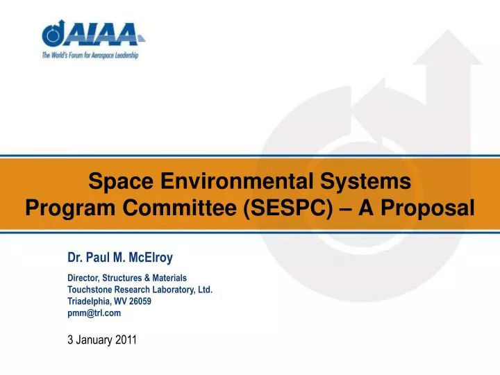 space environmental systems program committee sespc a proposal