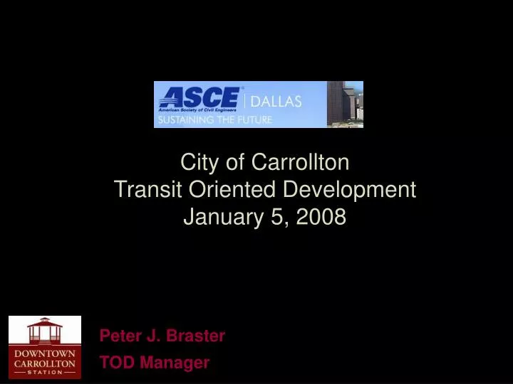 city of carrollton transit oriented development january 5 2008