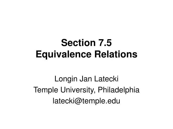 section 7 5 equivalence relations