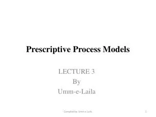 Prescriptive Process Models