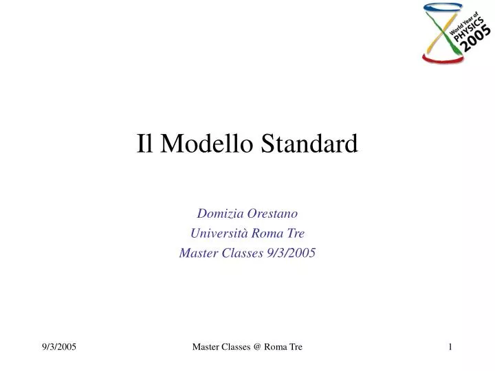 il modello standard
