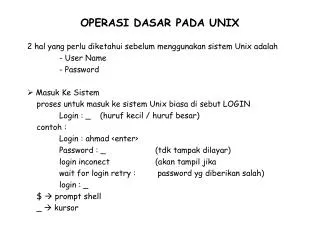 operasi dasar pada unix