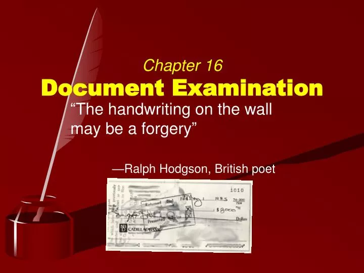 chapter 16 document examination