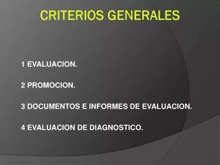 1 evaluacion 2 promocion 3 documentos e informes de evaluacion 4 evaluacion de diagnostico