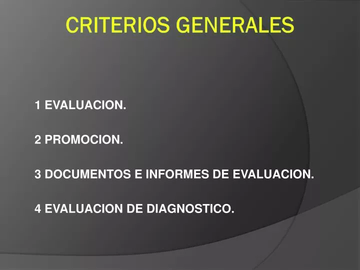 1 evaluacion 2 promocion 3 documentos e informes de evaluacion 4 evaluacion de diagnostico