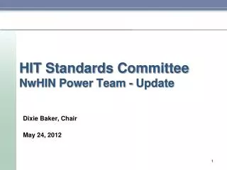 hit standards committee nwhin power team update