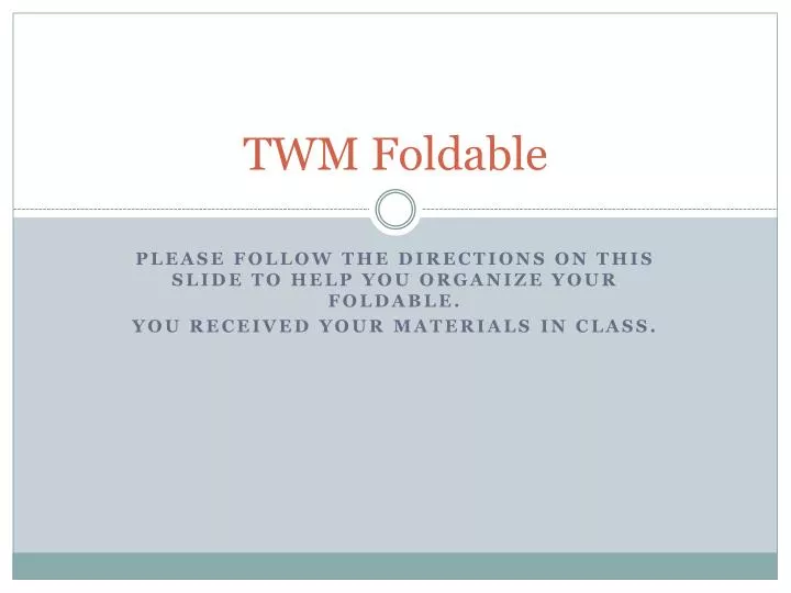 twm foldable