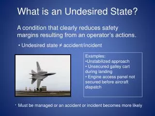 What is an Undesired State?