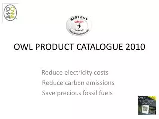 OWL PRODUCT CATALOGUE 2010