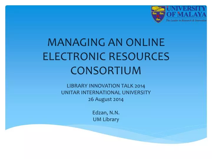 managing an online electronic resources consortium