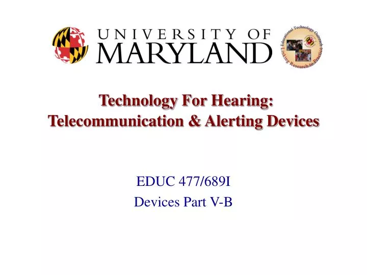 technology for hearing telecommunication alerting devices