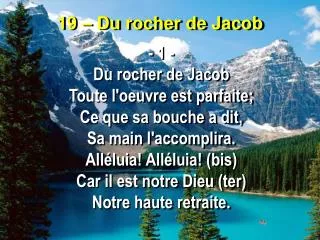 19 du rocher de jacob