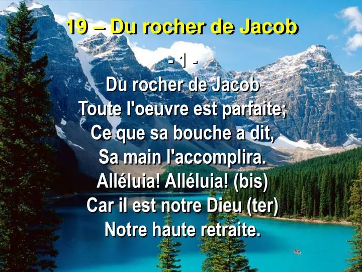 19 du rocher de jacob