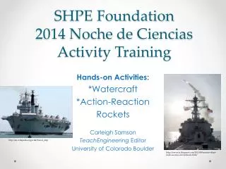 SHPE Foundation 2014 Noche de Ciencias Activity Training