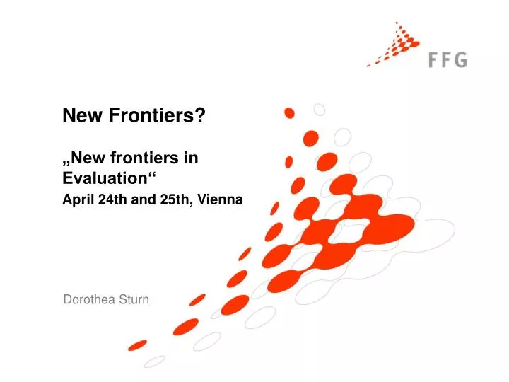 new frontiers new frontiers in evaluation april 24th and 25th vienna