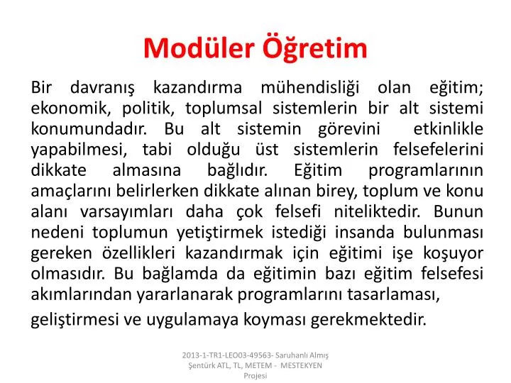 mod ler retim