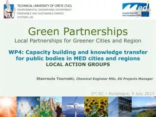 Green Partnerships Local Partnerships for Greener Cities and Region
