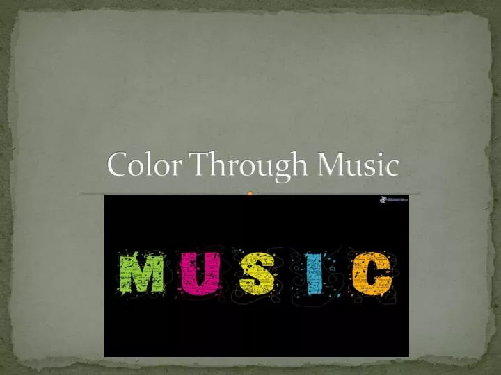 color through music