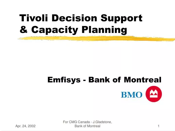 tivoli decision support capacity planning