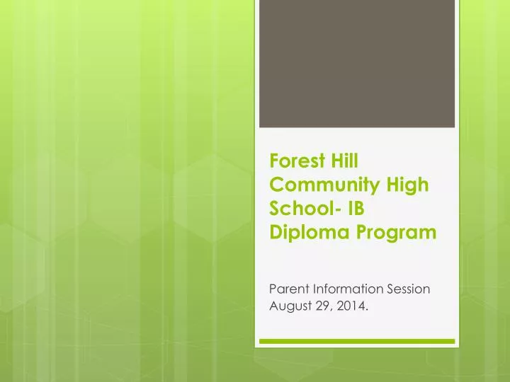 forest hill community high school ib diploma program